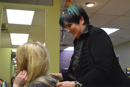 Carrie Porter, owner of Carrie and Company in Sturbridge, MA, working her magic